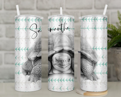 Personalised Tortoise Travel Mug l Insulated Tortoise Tumbler Gift