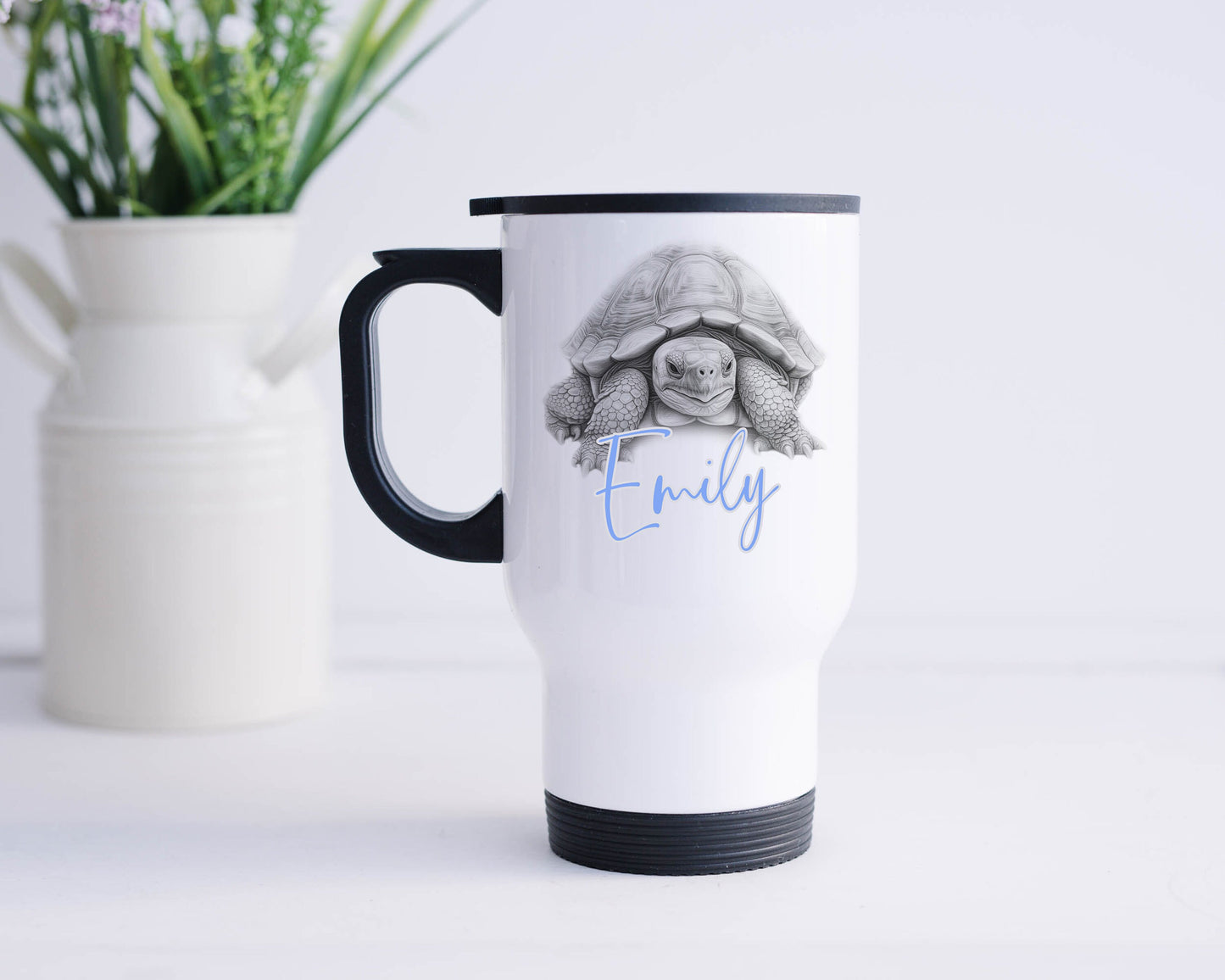Personalised Tortoise Travel Mug | Tortoise Lover Gift