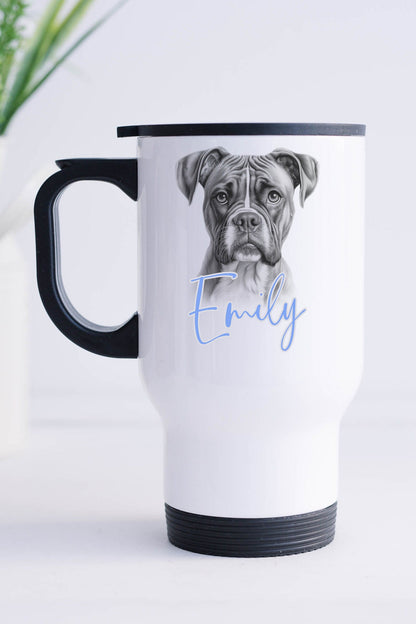 Personalised Boxer Dog Travel Mug | Boxer Lover Gift