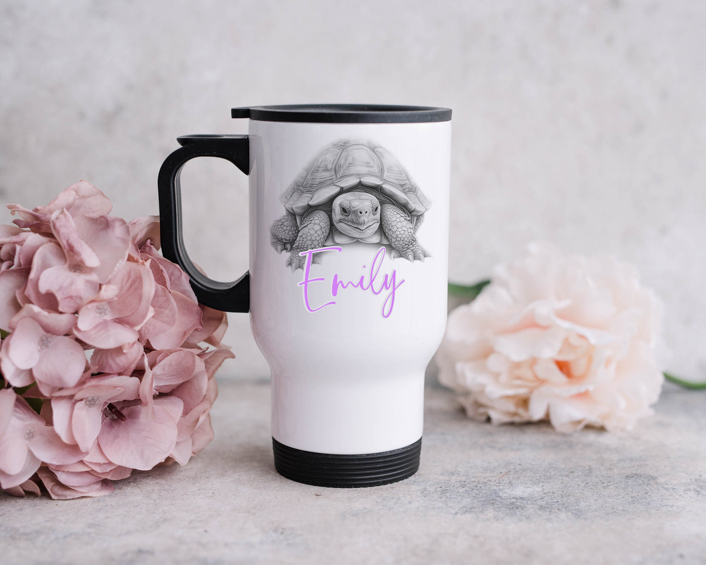 Personalised Tortoise Travel Mug | Tortoise Lover Gift