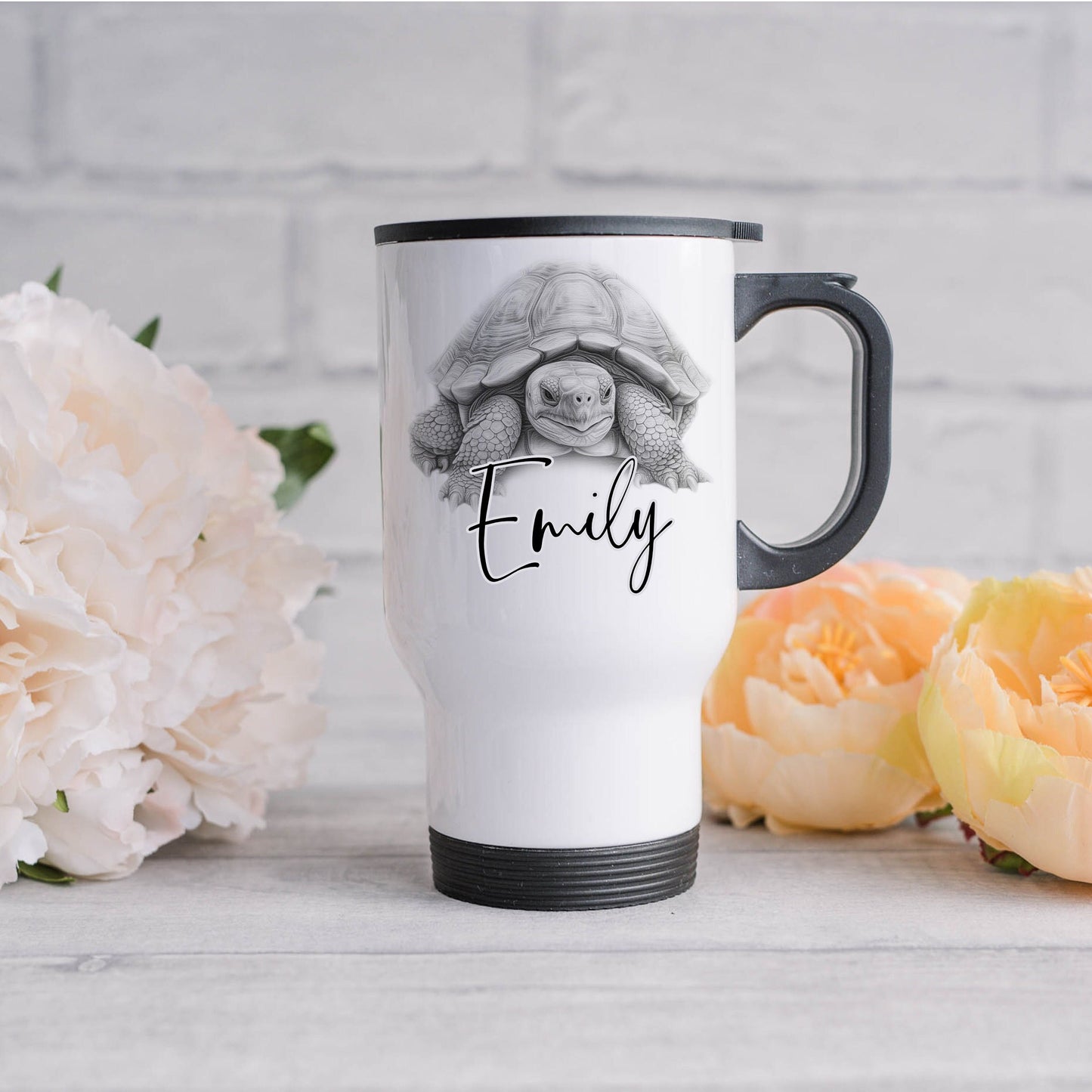 Personalised Tortoise Travel Mug | Tortoise Lover Gift