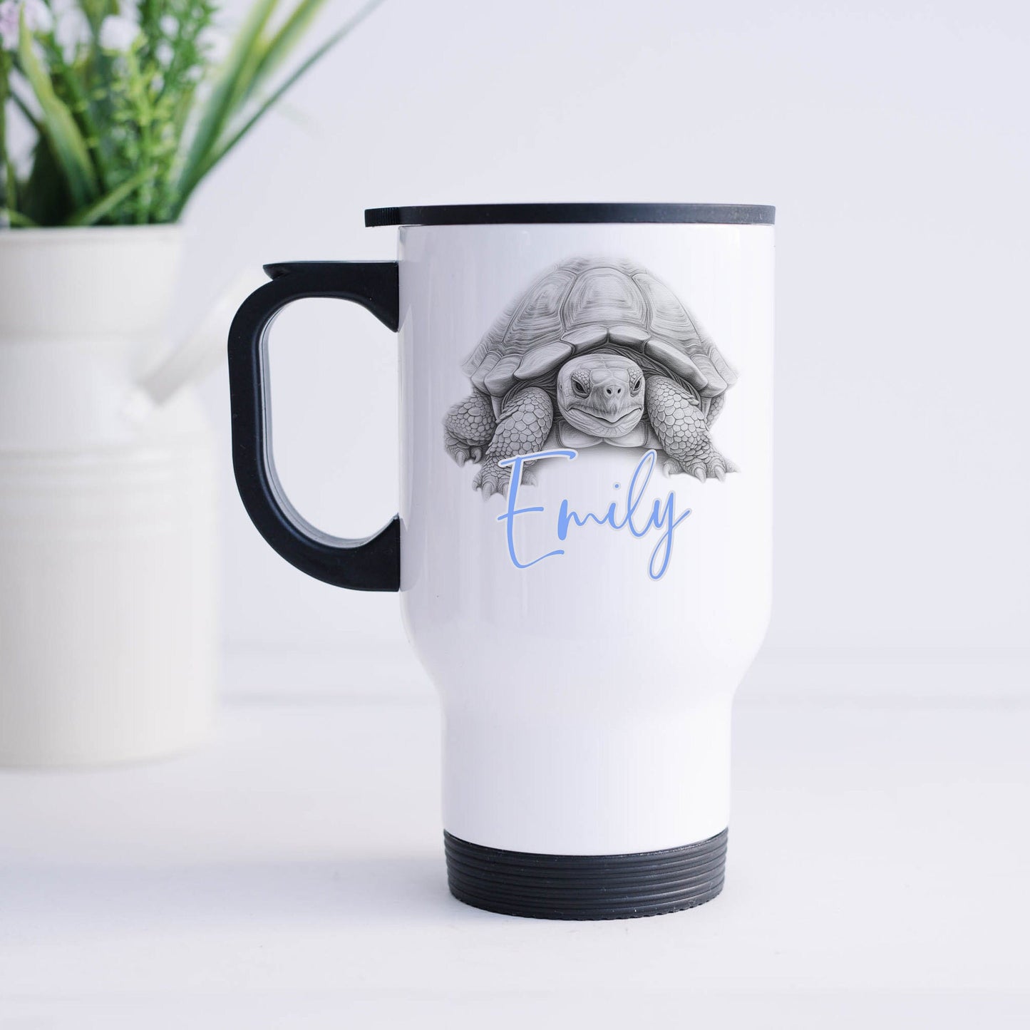 Personalised Tortoise Travel Mug | Tortoise Lover Gift