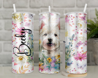 Personalised West Highland Terrier Spaniel Travel Mug l Westie Owner Gift