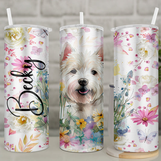 Personalised West Highland Terrier Spaniel Travel Mug l Westie Owner Gift