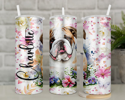 Personalised English Bulldog Travel Mug l British Bull Dog Tumbler